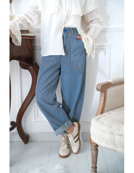 johanna toutoun RAYE MARINE PANTALON FEMME