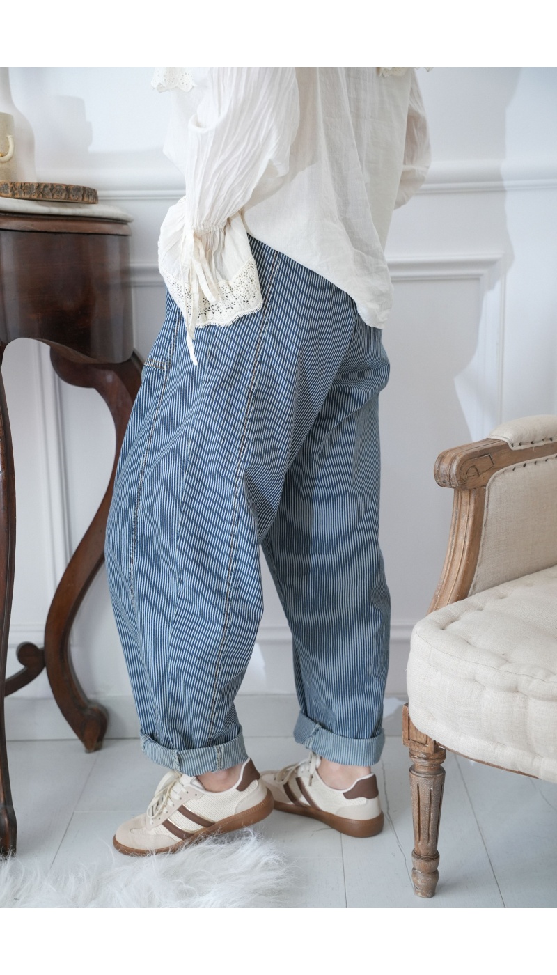 johanna toutoun RAYE MARINE PANTALON FEMME