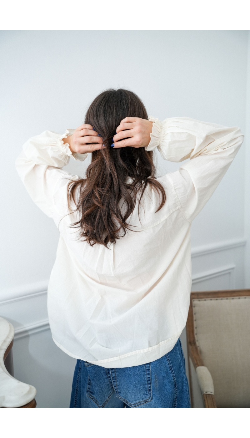 johanna toutoun BRODE BLANC CHEMISIER