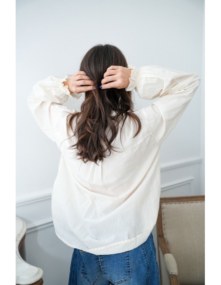 johanna toutoun BRODE BLANC CHEMISIER