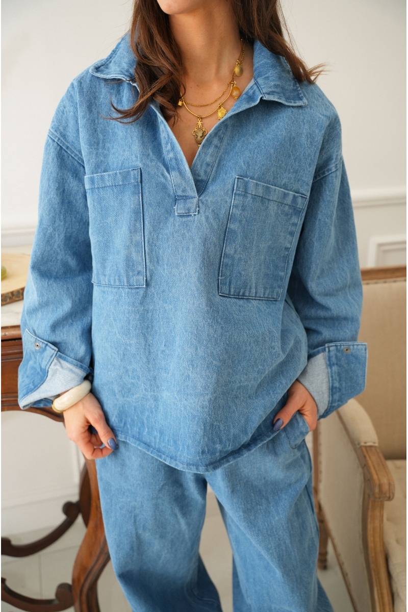 johanna toutoun COL V JEANS HAUTS