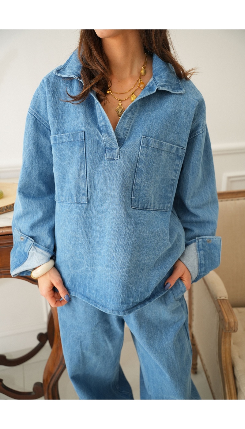 johanna toutoun COL V JEANS HAUTS