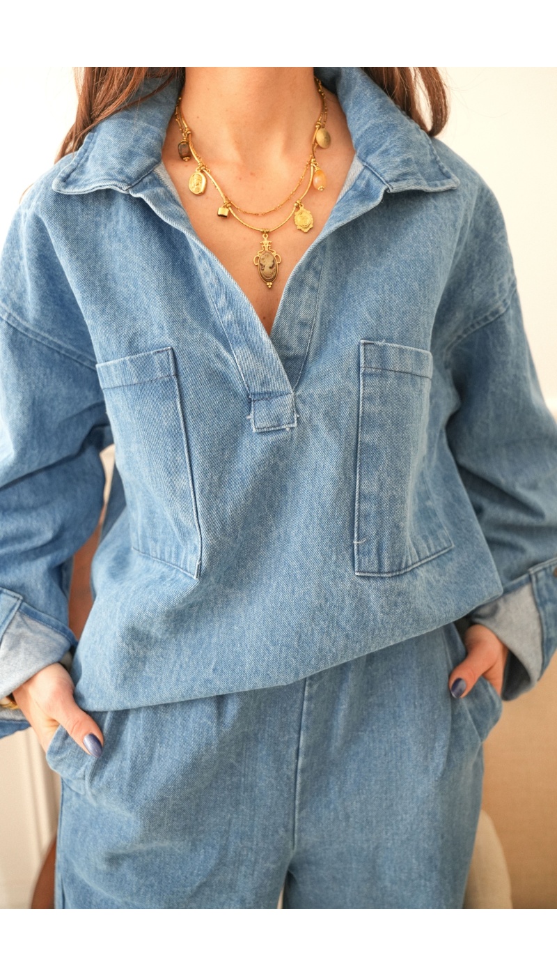 johanna toutoun COL V JEANS HAUTS