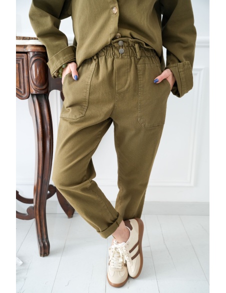 JADE Khakifarbene Karottenhose Johanna - 1 | RUNTER