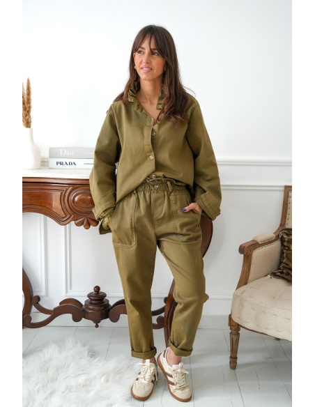 johanna toutoun  KAKI PANTALON FEMME