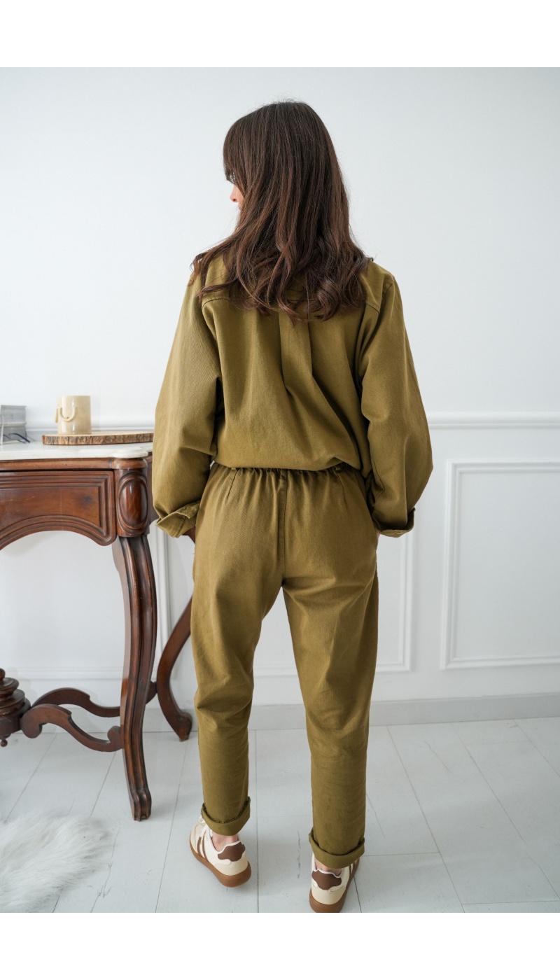 JADE Khaki Carrot Trousers Johanna - 5 | DOWN
