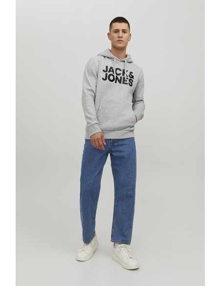 JJECORP Hellgrauer Melange-Logo-Sweatshirt Jack&Jones - 1 | TOPS