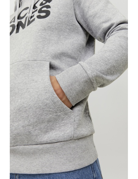 JJECORP Hellgrauer Melange-Logo-Sweatshirt Jack&Jones - 6 | TOPS