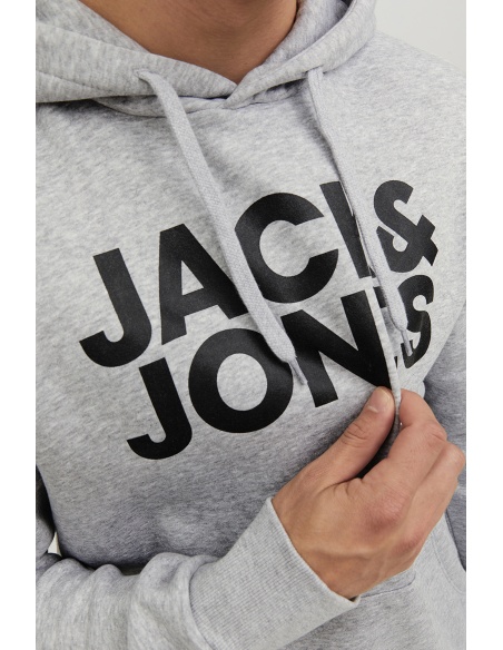 Logo-Sweatshirt Hellgrau Melange JJECORP Jack&Jones - 5 | TOPS