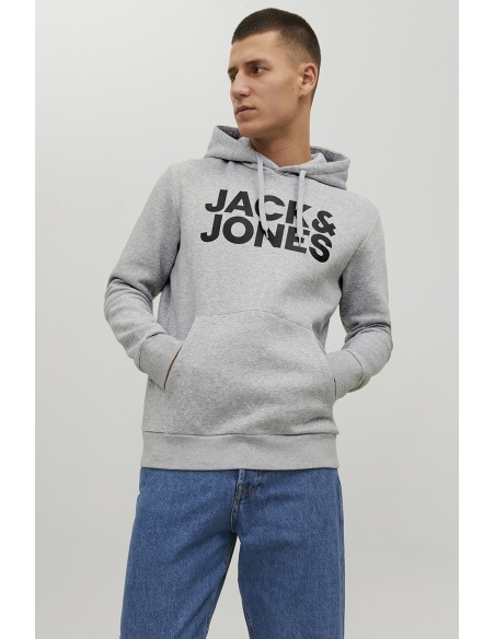 JJECORP Light Grey Melange Logo Sweatshirt Jack&Jones - 3 | TOPS