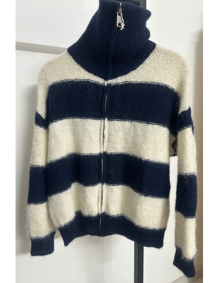 Gilet Rayé Marine LOLA Noho - 1 | HAUTS