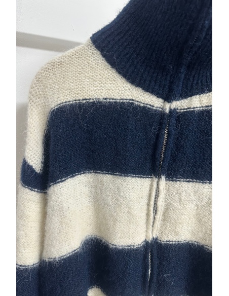 Gilet Rayé Marine LOLA Noho - 2 | HAUTS