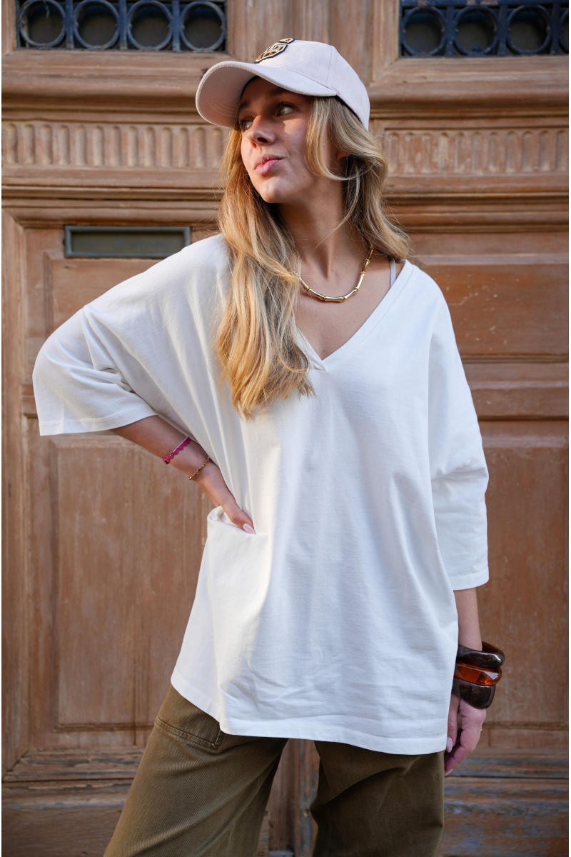 banditas LOVE BLANC T-SHIRT MC FEMME 2