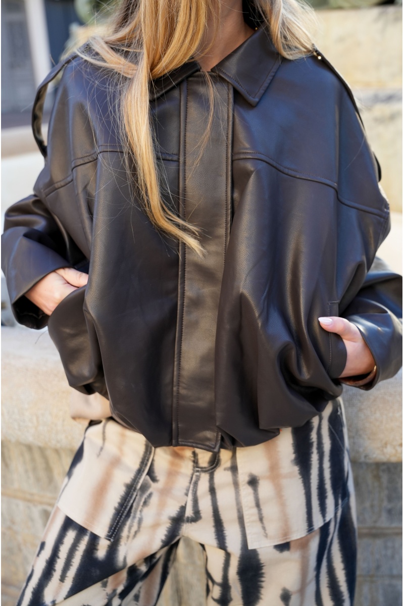 Veste Bouffante Chocolat DIANA