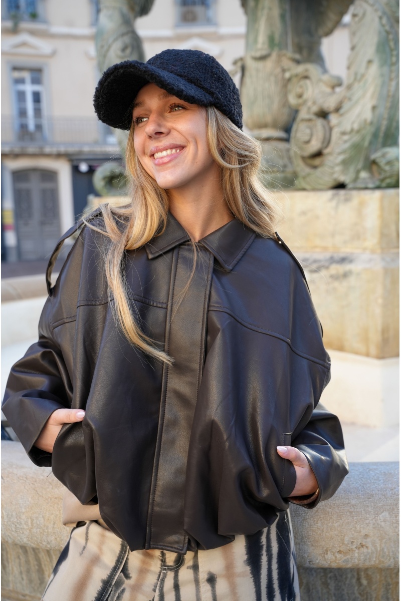 Veste Bouffante Chocolat DIANA 2