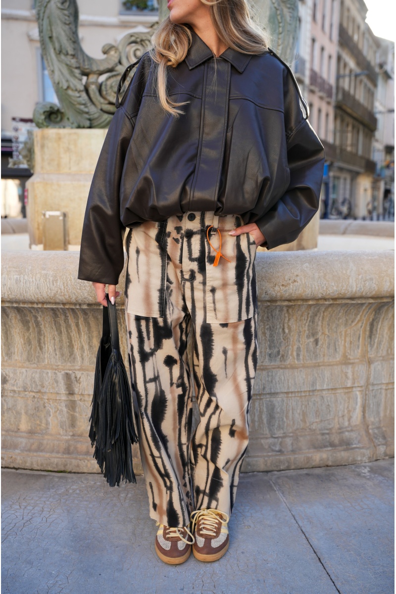 banditas IMPRI ECRU PANTALON FEMME 2