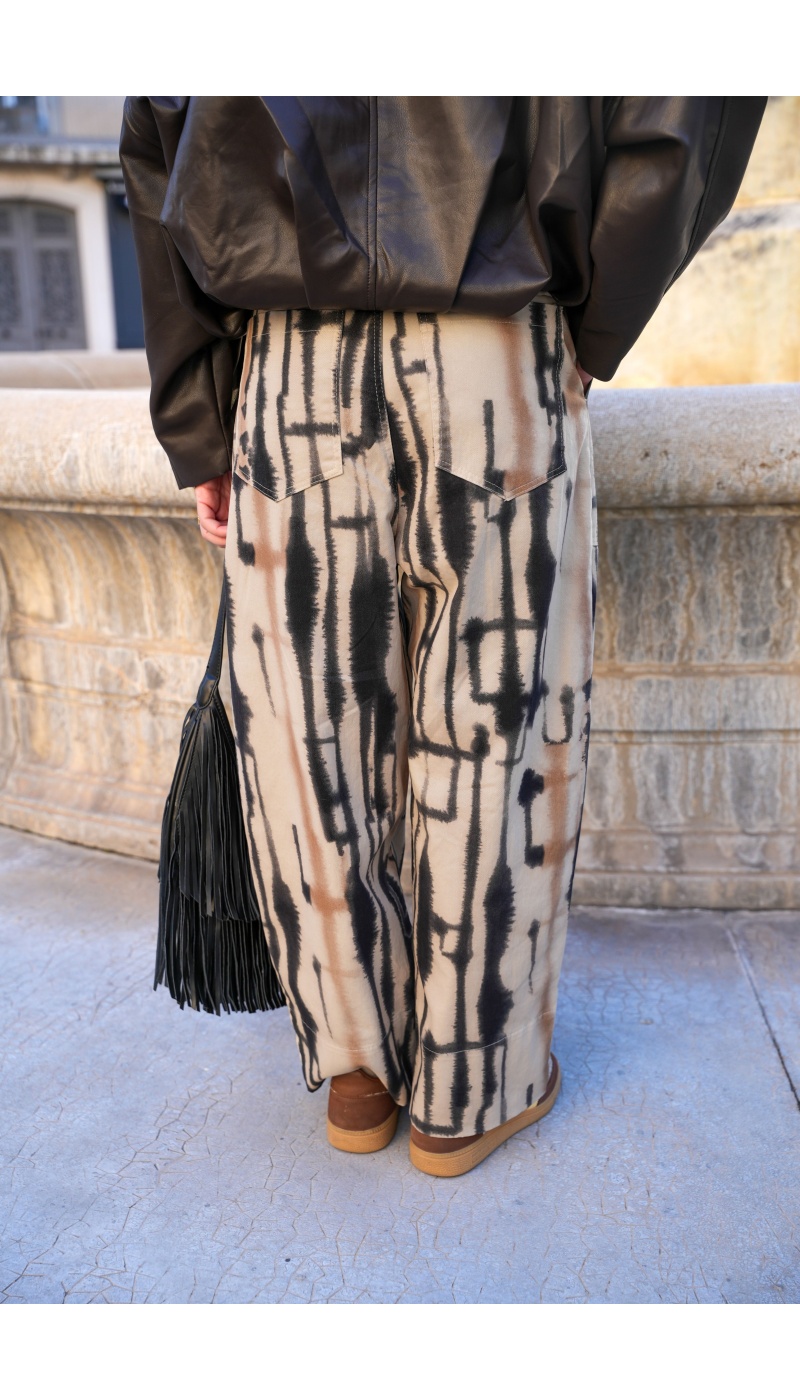 banditas IMPRI ECRU PANTALON FEMME