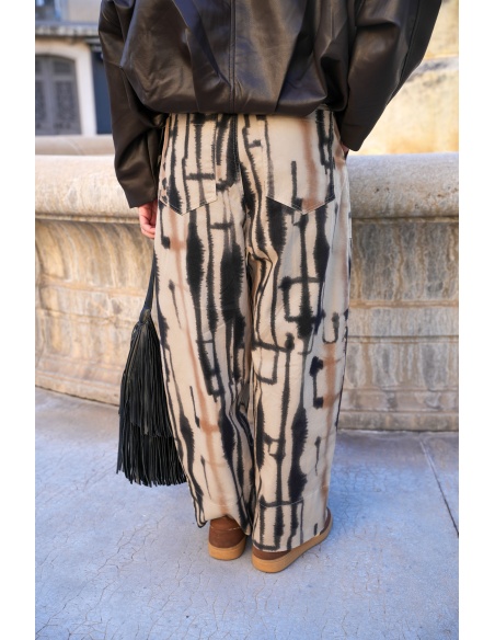 banditas IMPRI ECRU PANTALON FEMME