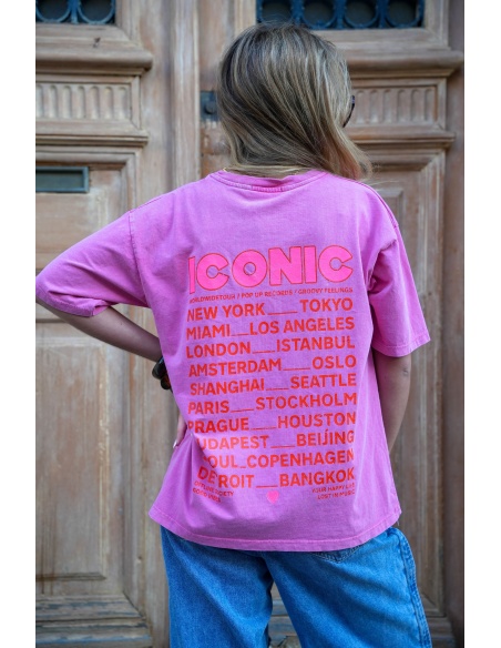 easy mode ICONIC ROSE T-SHIRT MC FEMME