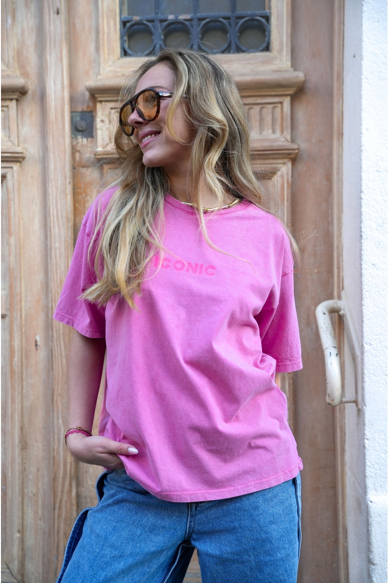 easy mode ICONIC ROSE T-SHIRT MC FEMME 2