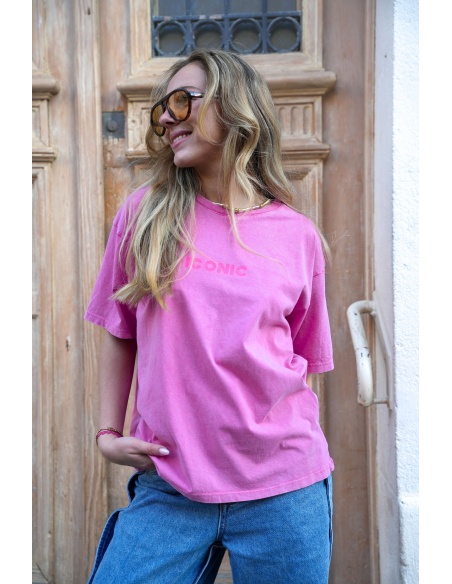 easy mode ICONIC ROSE T-SHIRT MC FEMME