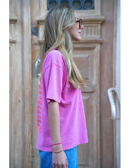 Tee Shirt Imprimé Rose ICONIC