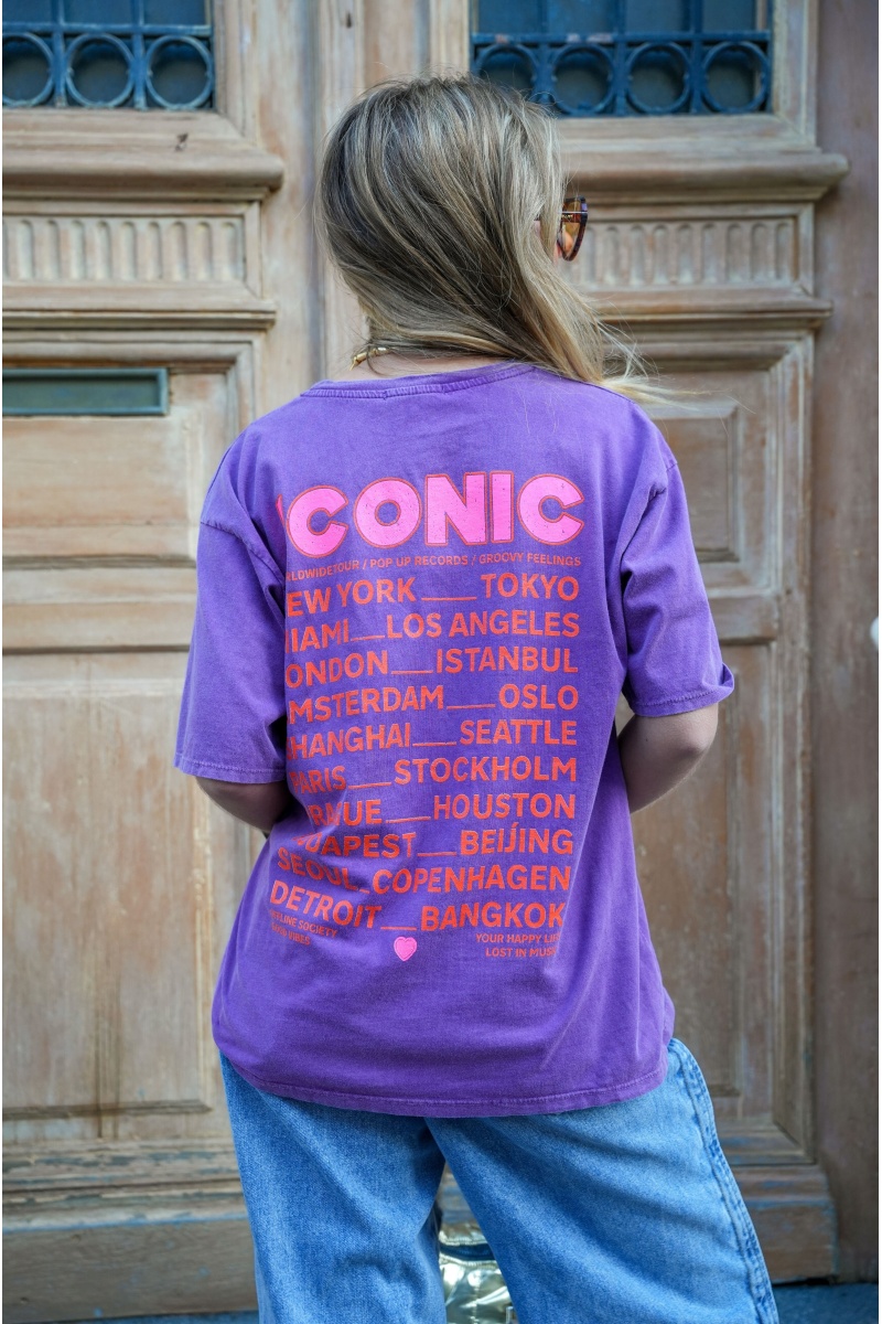Tee Shirt Imprimé Violet ICONIC 2