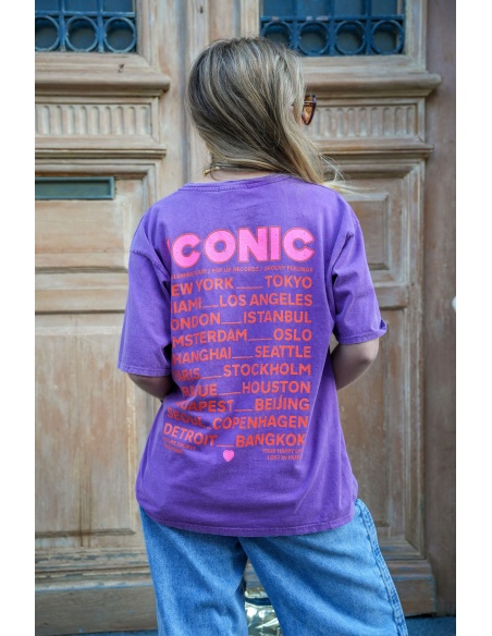 easy mode ICONIC VIOLET T-SHIRT MC FEMME