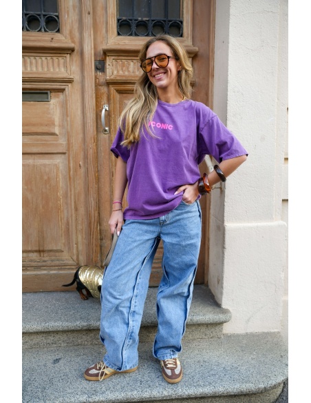 easy mode ICONIC VIOLET T-SHIRT MC FEMME