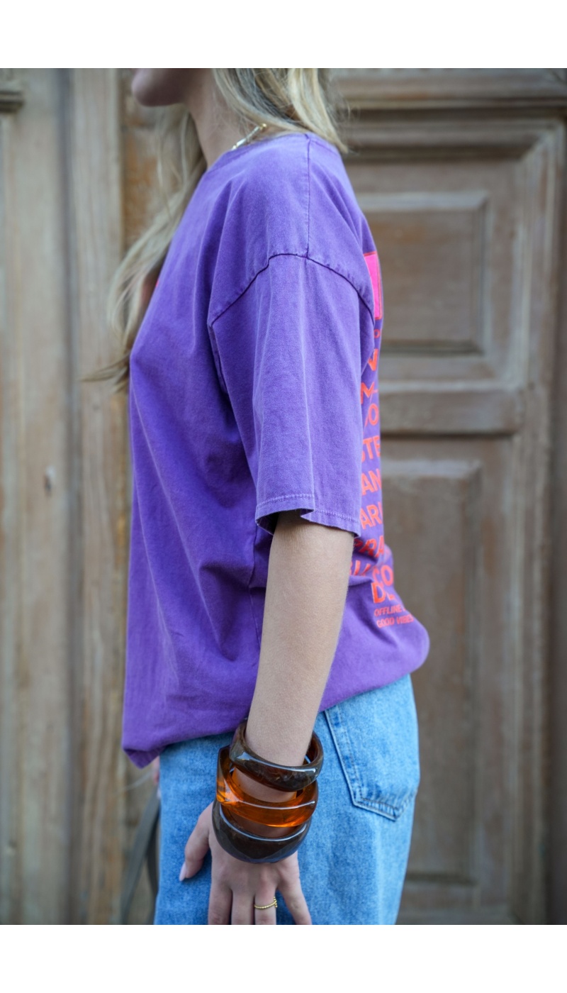 easy mode ICONIC VIOLET T-SHIRT MC FEMME