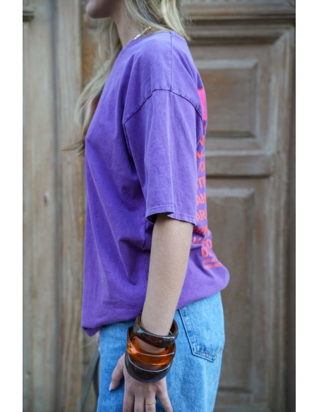 easy mode ICONIC VIOLET T-SHIRT MC FEMME