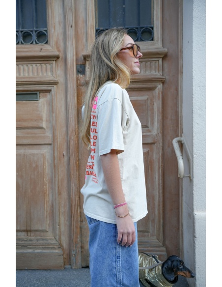 easy mode ICONIC BEIGE T-SHIRT MC FEMME