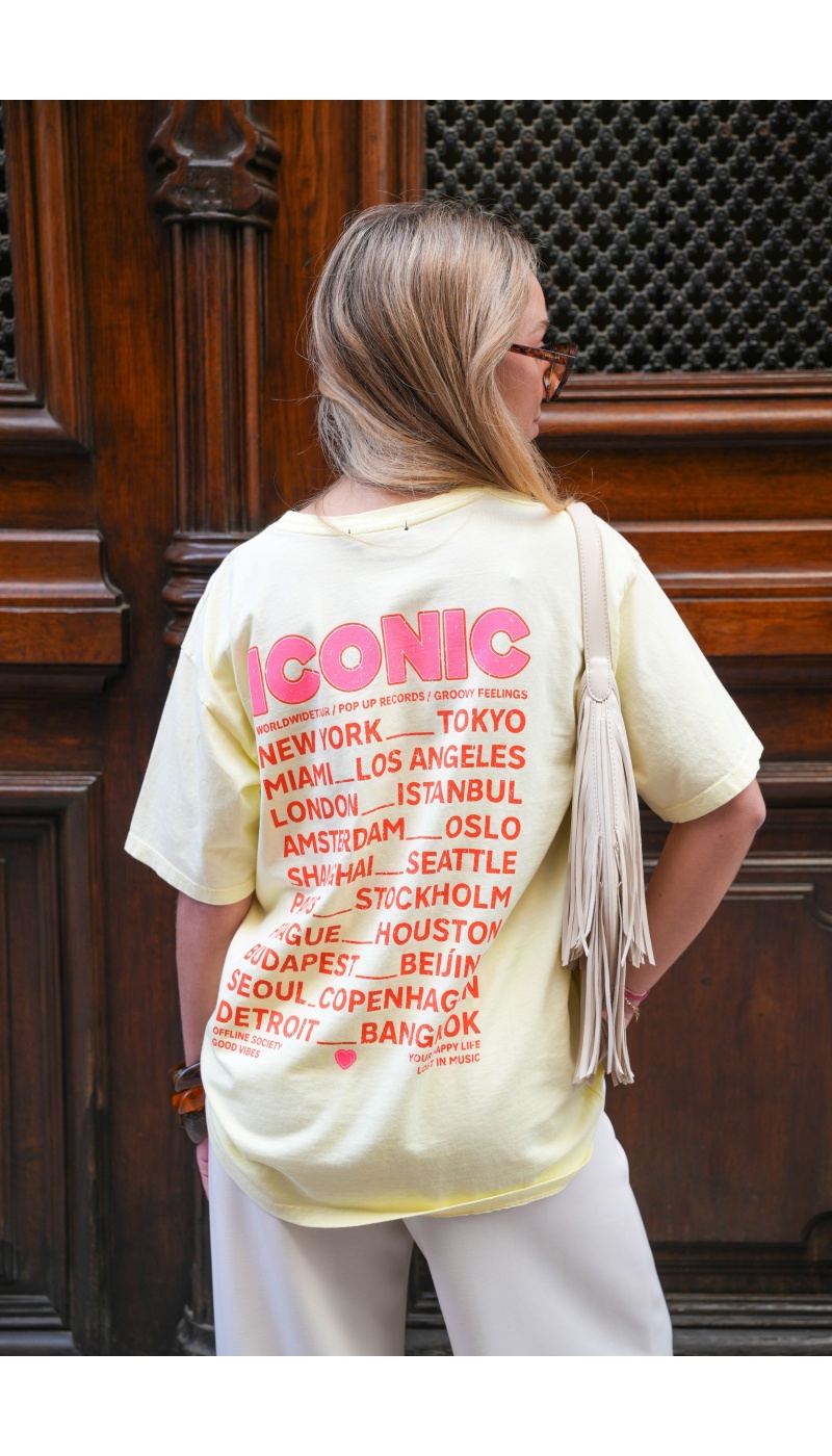 easy mode ICONIC JAUNE T-SHIRT MC FEMME