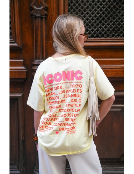easy mode ICONIC JAUNE T-SHIRT MC FEMME
