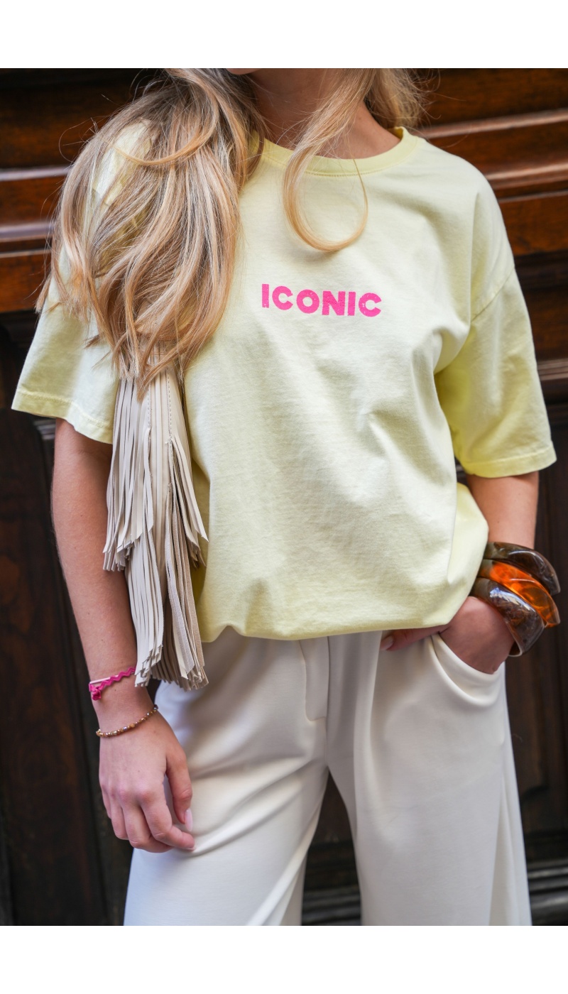 easy mode ICONIC JAUNE T-SHIRT MC FEMME