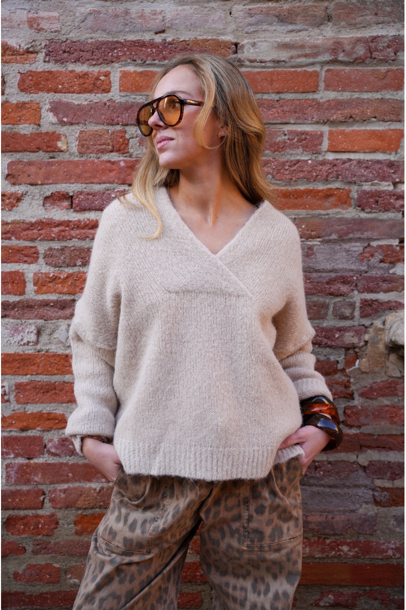 Pull Beige Banditas CARMEN