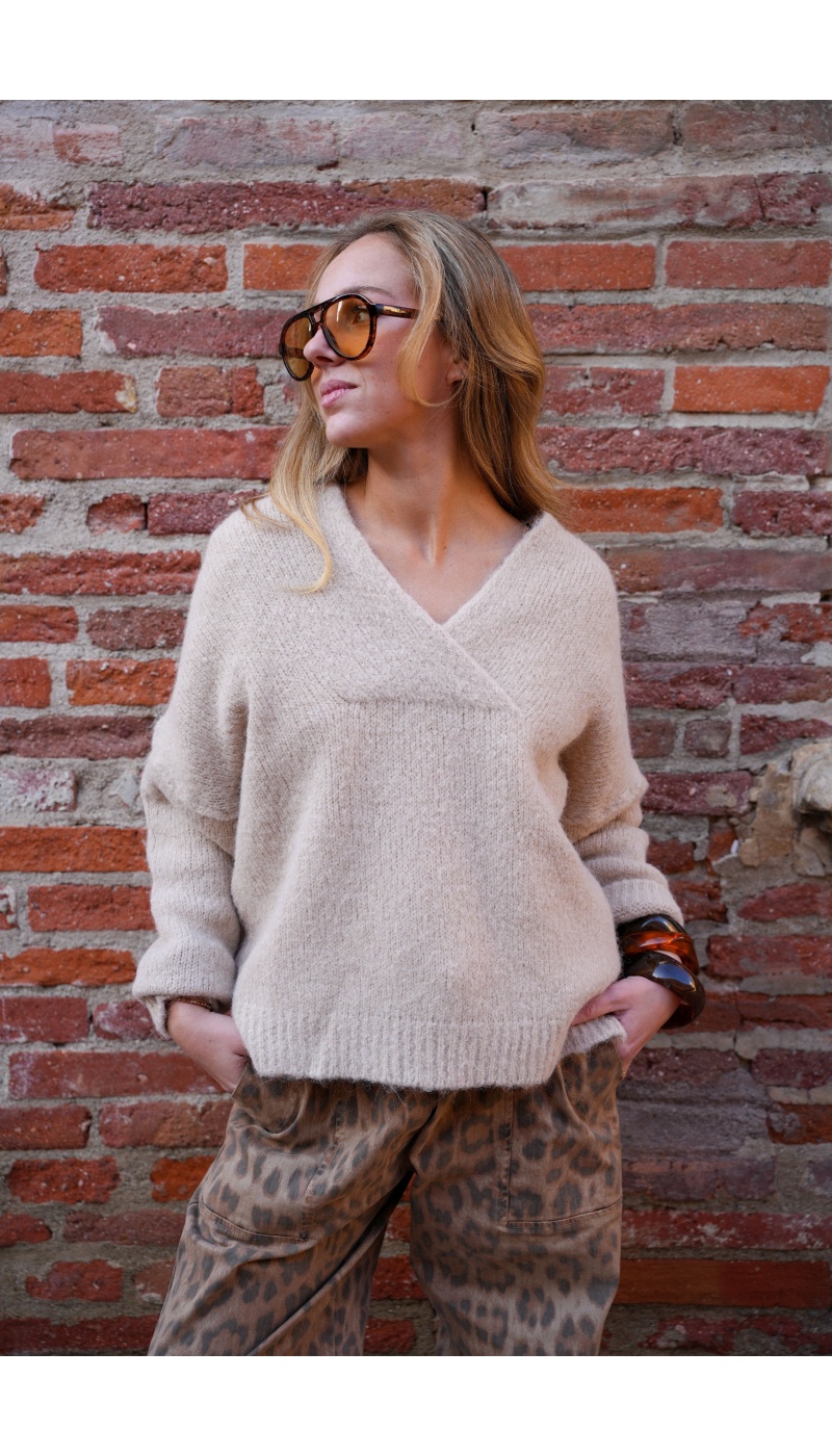 Pull Beige Banditas CARMEN