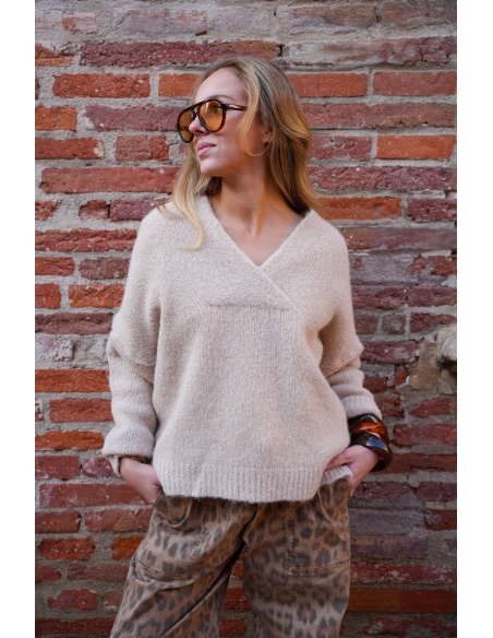 Pull Beige Banditas CARMEN