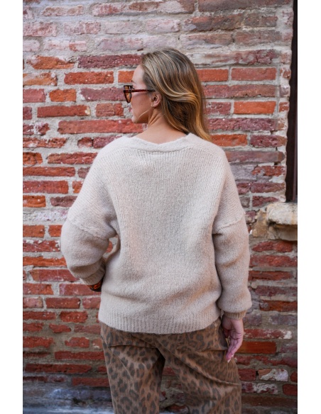 Pull Beige Banditas CARMEN