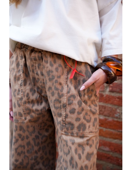 banditas LEOPAR CAMEL PANTALON FEMME