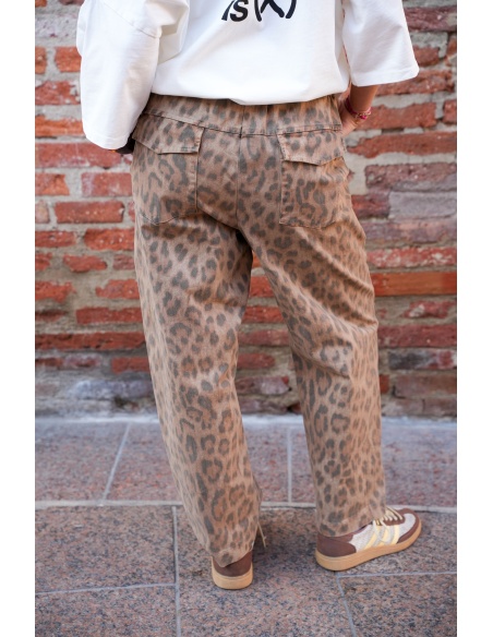 banditas LEOPAR CAMEL PANTALON FEMME