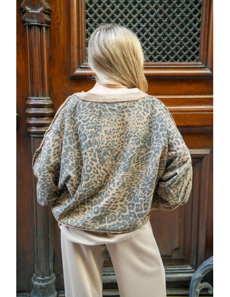 banditas LEOPAR CAMEL PULL FEMME