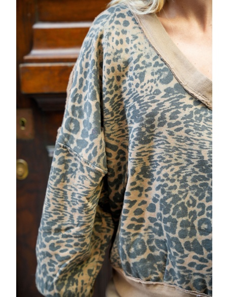 banditas LEOPAR CAMEL PULL FEMME