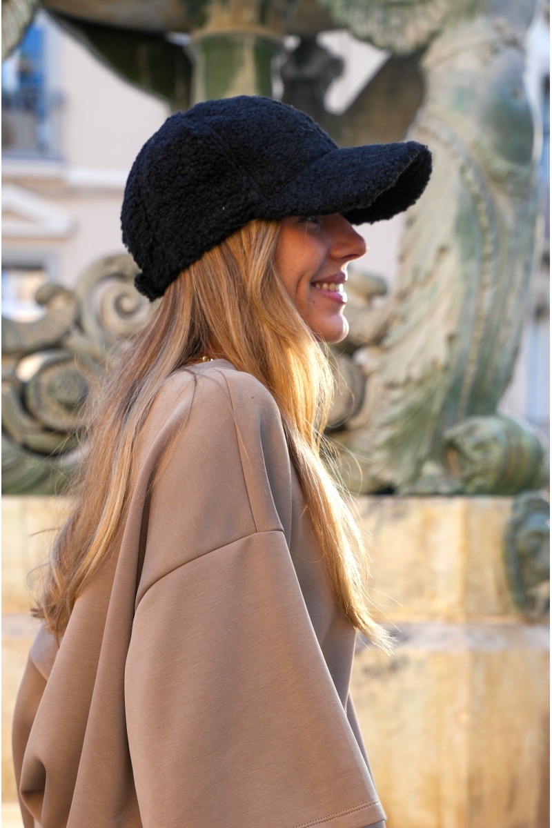 Casquette Bouclette Noire BONNIE