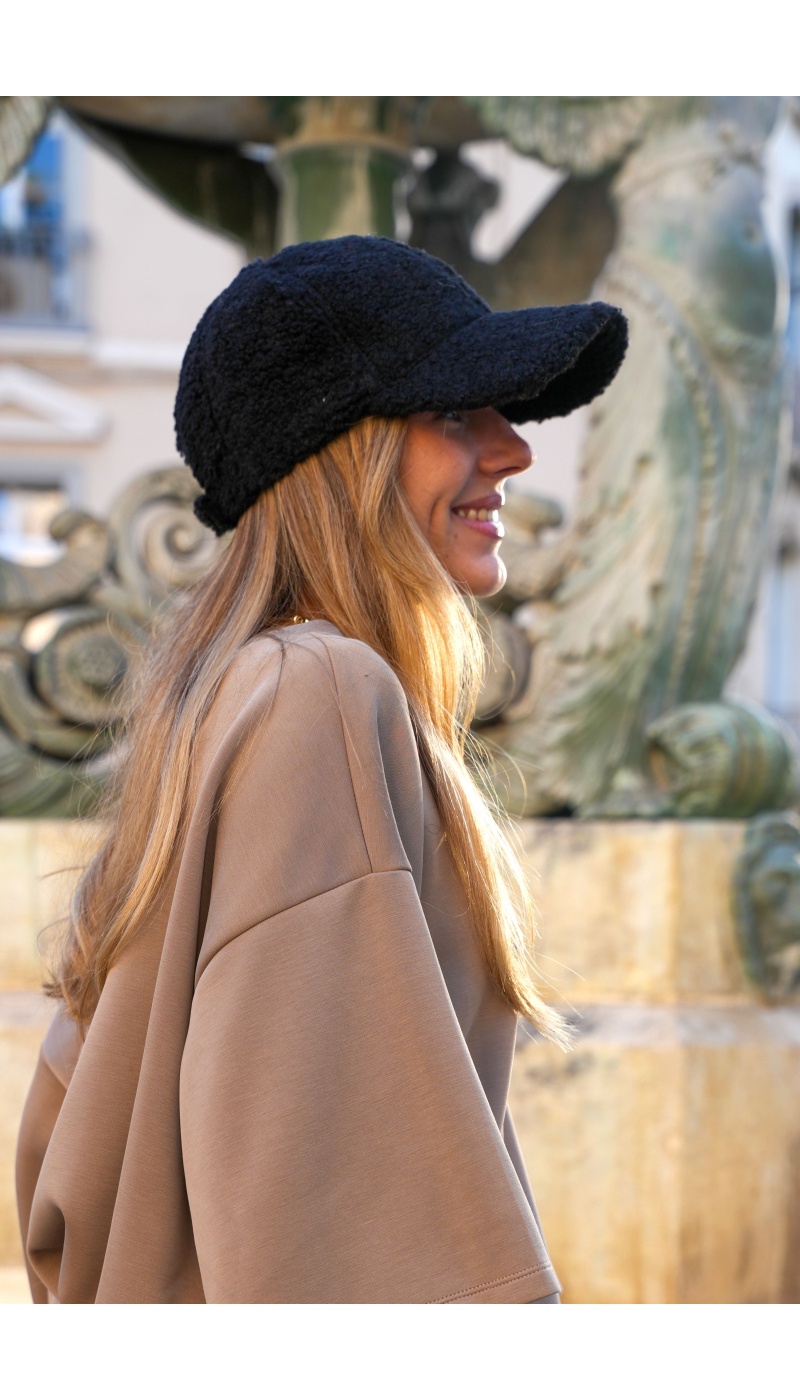 Casquette Bouclette Noire BONNIE