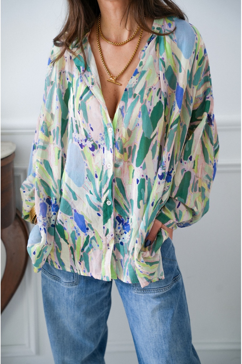 banditas IMPRI VERT CHEMISIER