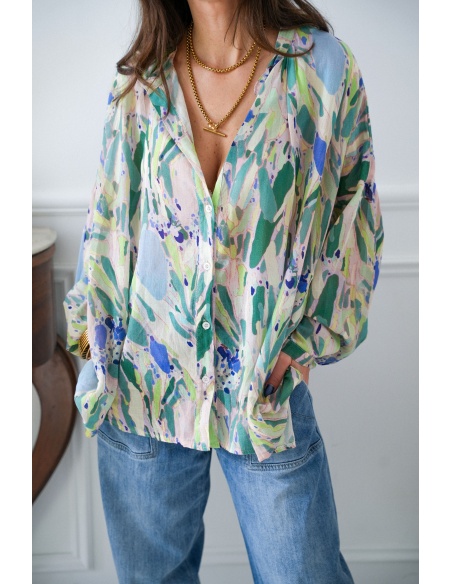 banditas IMPRI VERT CHEMISIER