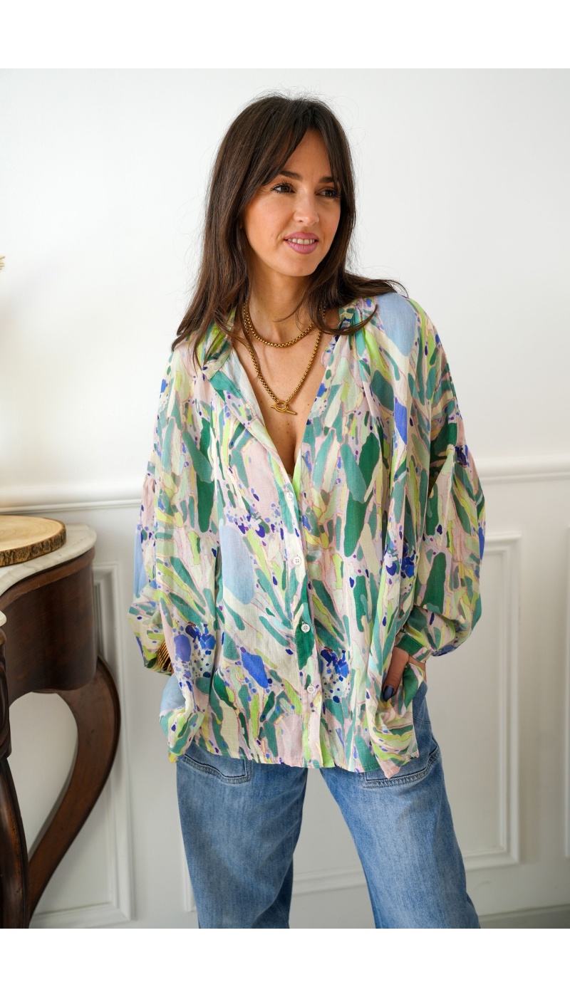 banditas IMPRI VERT CHEMISIER