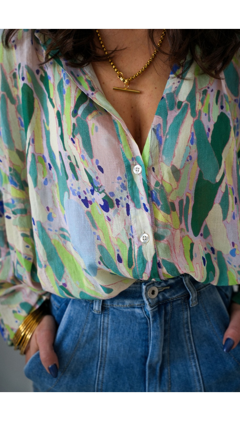 banditas IMPRI VERT CHEMISIER