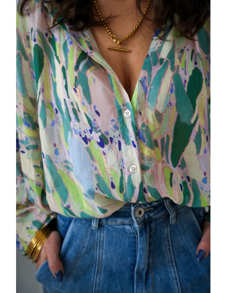 banditas IMPRI VERT CHEMISIER